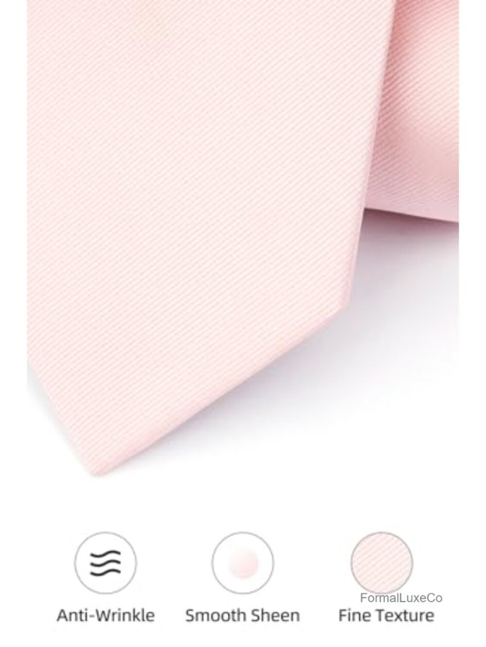 Men's Solid Silk Tie & Pocket Square Set with Satin Finish - Formal Accessory - Picture 3 of 6
